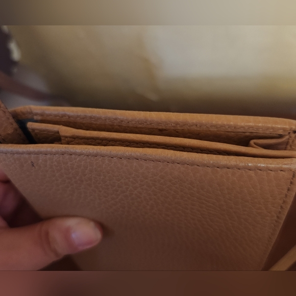 GUCCI Swing Beige Leather Cross Body Bag - Picture 6 of 12